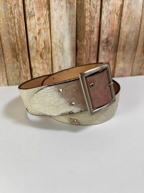 Brave Pink Leather Cowhide Rhinestone Belt Size 32